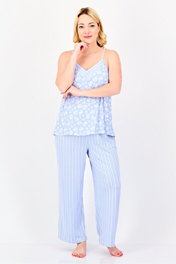 Flora Women 3 Pieces Floral Print Sleepwear, Multicolor