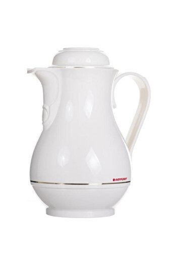 Generic ROTPUNKT High-Quality Metallic Vacuum Jug White 1 Liter 003-0063