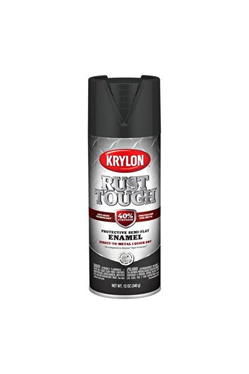 Generic طلاء بخاخ مينا شبه مسطح بتقنية مقاومة للصدأ من KRYLON، أسود، 12 أونصة K09203008