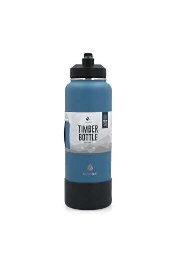 Generic MANNA Timber Stainless Steel Leaf Proof Water Bottle Blue and Black 1.18 Liter AC44081