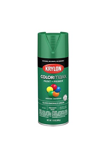 Generic طلاء بخاخ وطبقة أساس KRYLON Colormaxx للاستخدام الداخلي والخارجي باللون الأخضر الزمردي 12 أونصة K05517007