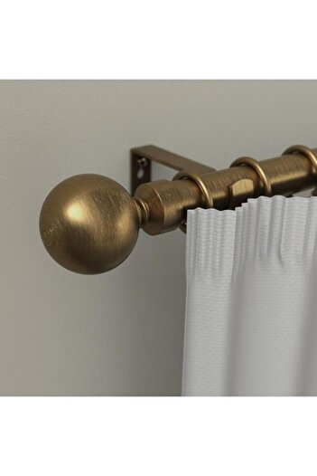 Generic Micasa Stainless Steel Elegant and Durable Ball Curtain Rod Gold 120-210cm