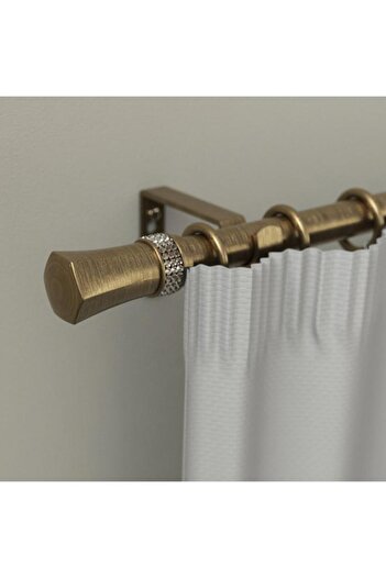 Generic Micasa Jupiter Elegant Design Decorative Brass Curtain Rod Gold 120-210cm
