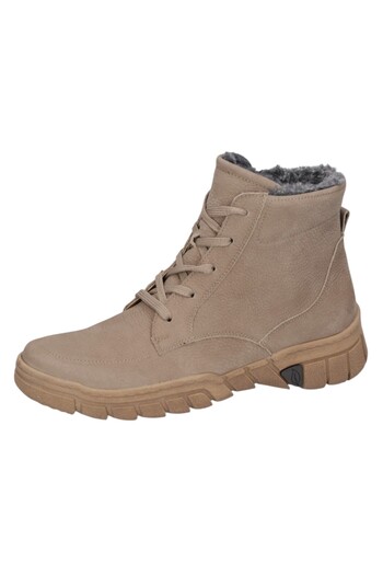 Waldläufer Damen Sportliche Stiefelette H-lumi 904801 165 Grau 093 Bear Storm Leder Mit Eva & Herausnehmbar
