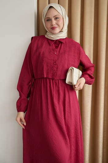 InStyle Red Dress with Bolero Tie