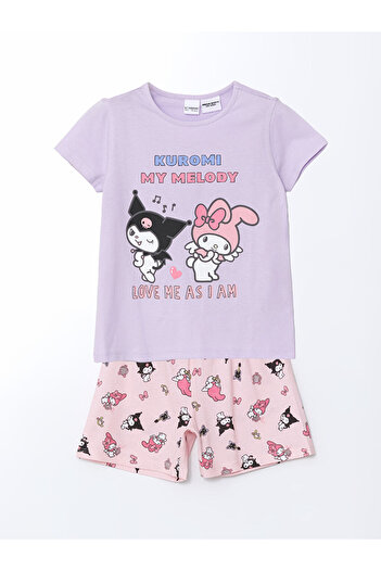 LC Waikiki Kuromi Baskılı Kız Çocuk Şortlu Pijama Takım