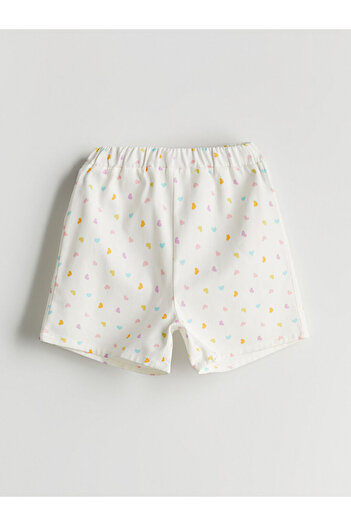 LC Waikiki Floral Gabardine Girl's Shorts