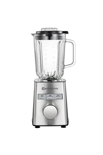 Muller Kitchen Electric Blender With 1.5l Glass Jar, 1000W, Steel - Mk-6065