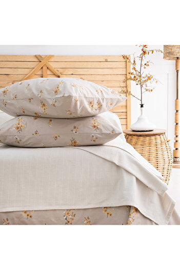 Schafer Home Hera Çift Kişilik Pike Takımı 4 Parça-Ekru