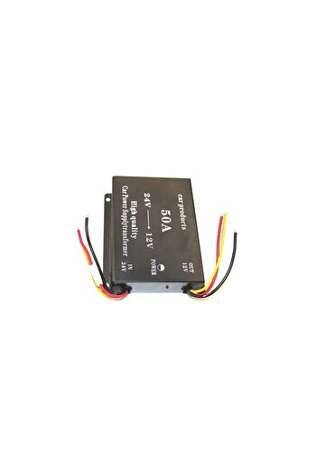 AUTOREY 24v to 12v 50 Amp Converter with 2 Fans for Trucks, Cars, Trailers, Equipment, Voltage Reducer