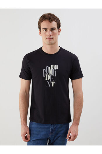 LC Waikiki Crew Neck Short Sleeve Printed Combed Cotton Men's T-Shirt
