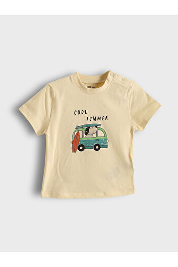LC Waikiki Quality Parts from Çelebi Store |   Crew Neck Printed Baby Boy T-Shirt and Shorts Set of 2