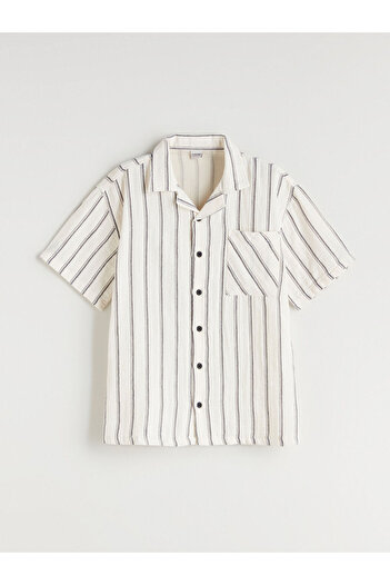 LC Waikiki New Season Striped Short Sleeve Boy's Shirt - S5Qh11Z4