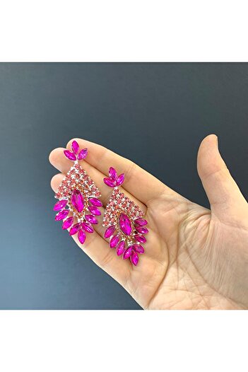BEYOĞLU NİŞANTAŞI Stoned Bridal Wedding Henna Engagement Wedding Earrings