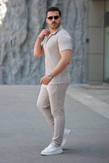 modamtn Eyesof Men's Ottoman Fabric Pants Shirt Suit