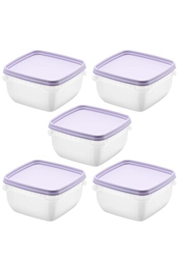 Orthex Set of 5 casseroles with lids, food storage, Freez SmartStore, 0.5L, microwave and freezer safe