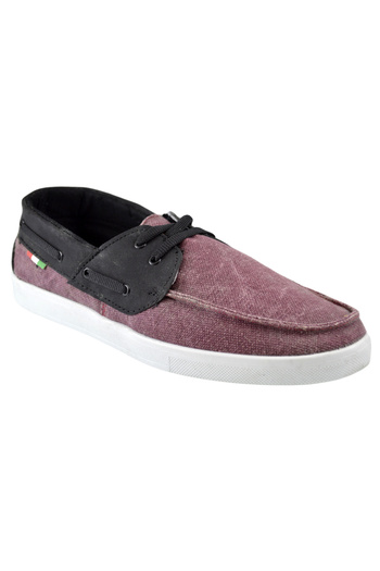 THEICONIC Men's Moccasins, Faded Purple, Made of Textile