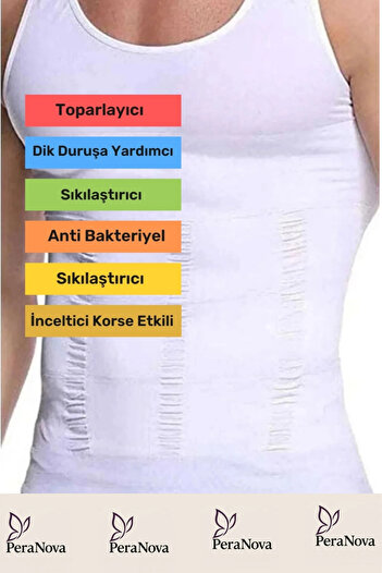 PeraNova Special Production Waist Chest Belly Gynecomastia Enhancer Extra Belly Tightening Black Corset Undershirt