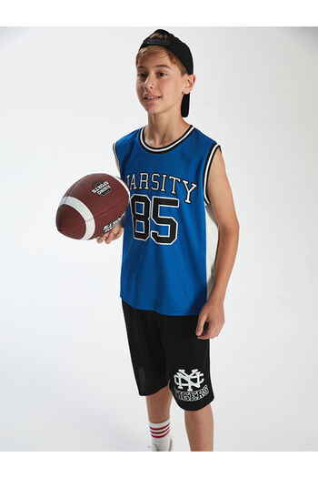 LC Waikiki Crew Neck Varsity Printed Boys Undershirt