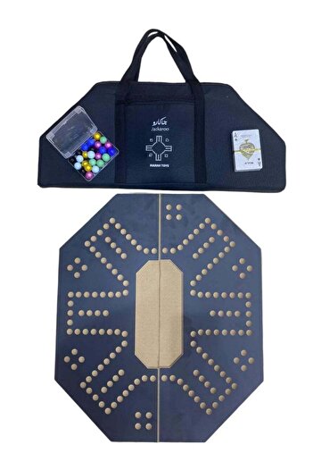 MARAH TOYS Jackaroo Wooden Strategy Game for 6 Players with Luxury Case 45×55 cm