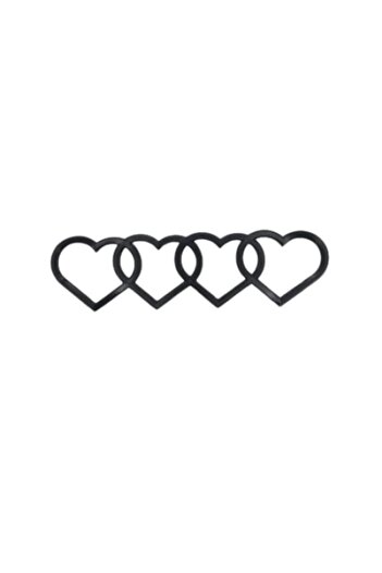 OEM Audi Trunk Emblem, Hearts Model, Black