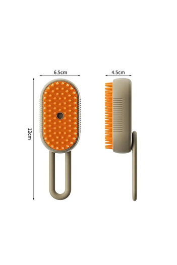 Choice1 1pcs Orange Steamy Dog Brush Electric Spray Cat Hair Brush 3 in1 Dog Steamer Brush for Massage Pet G