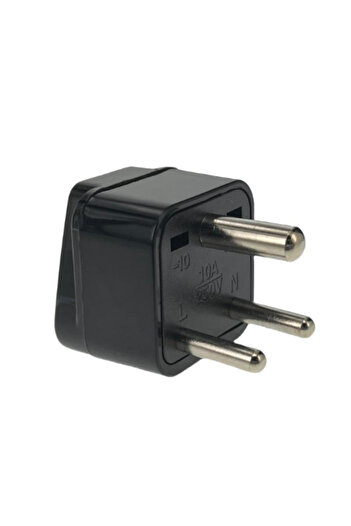 Choice black South africa plug 15A AC250V Type M big round 3pins India conversion power plug adapter travel
