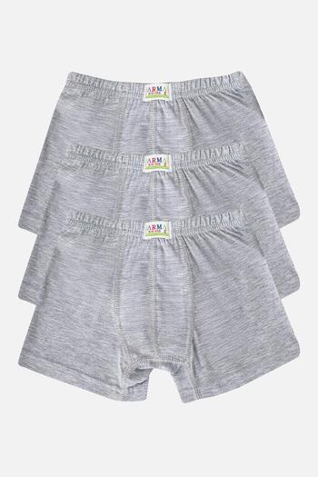 Arma Yıldız Boy's Cotton Soft and Stretchy Lycra Boxer 3 Pack Gray