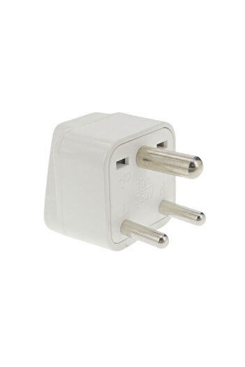 Choice white South africa plug 15A AC250V Type M big round 3pins India conversion power plug adapter travel