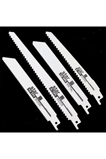 Choice White 4pcs Universal Reciprocating Saw Blade Set 4pcs High Speed Carbon Steel Woodworking Coarse Fin