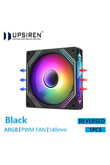 Choice1 مروحة هيكل الكمبيوتر UPSIREN PF-14 PRISM 4PRO A-RGB Other BK REVERSED 1PCS 14cm ARGB 4 Pin PWM Quiet