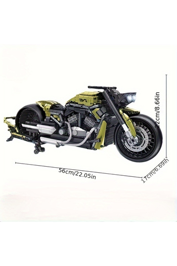 Choice 672110 No Box Technical City 2427pcs Harleyed Motorcycle MOC Sport Car Building Blocks 1:5 Scale Mot