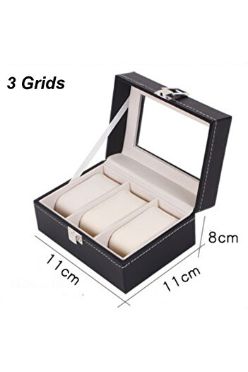 Choice Beige 3 Positions DELESYS 2/3/4/5/6/8/10/12 Slots PU Leather Watch Box Traditional Style Watch Stora