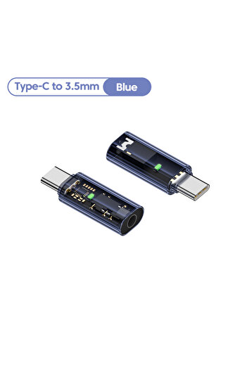 Choice Light Blue DAC USB Type C To 3.5MM Headphone Adapter USB C Male to 3.5 Jack Audio Converter for iPho