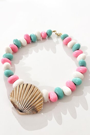 New Obsessions Oyster Point Large Beaded Necklace
