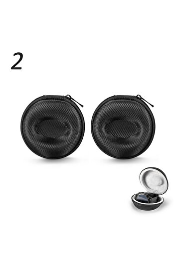 Choice4 Black 2pcs Watch Travel Case Portable Storage Box Single Watch Shock Impact-resistant For Wristwatch