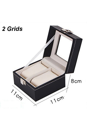 Choice Beige 2 Positions DELESYS 2/3/4/5/6/8/10/12 Slots PU Leather Watch Box Traditional Style Watch Stora