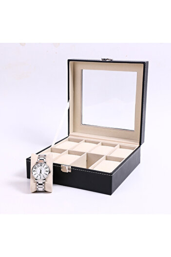 Choice Beige 8 Positions DELESYS 2/3/4/5/6/8/10/12 Slots PU Leather Watch Box Traditional Style Watch Stora