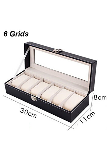 Choice Beige 6 Positions DELESYS 2/3/4/5/6/8/10/12 Slots PU Leather Watch Box Traditional Style Watch Stora