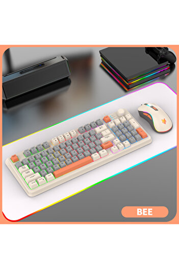 Choice k820 Bee K820 USB Wired Game Keyboard Mouse Set Illuminated Desktop/Laptop Home Office Female Male K