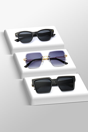 Nilu Moda SET OF 3 SUNGLASSES