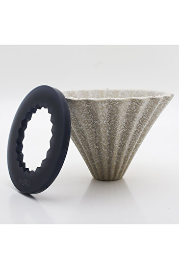 MIBRU COFFEE CIRAMIC DRIPPER ZIGZAG V02 1-4 CUPS Acrylic base