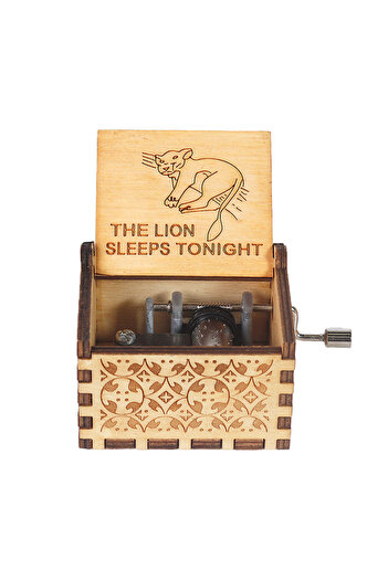 Jurassic Park Sleeping lion HOT Wooden Hand Crank Black Jurassic Park Music Box Children's Holiday Gifts Christmas
