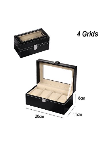 Choice Beige 4 Positions DELESYS 2/3/4/5/6/8/10/12 Slots PU Leather Watch Box Traditional Style Watch Stora