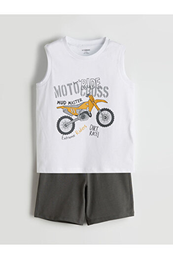 LC Waikiki Quality Parts from Celebi Store |   Printed Boys' Singlet and Shorts 2-Pack
