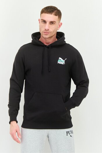 Puma Men Sportswear Fit Long Sleeve Outdoor Hoodie, Black