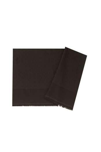 Aker Elegance Monogram Polyester Shawl - 1090100 75 X 195 911 Black