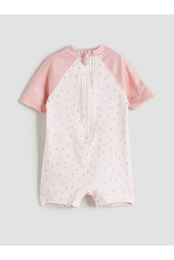 LC Waikiki Lcw Baby Floral Short Sleeve Baby Girl Swimsuit