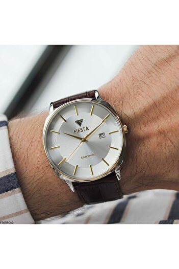 Fiesta Fs601069 Men's Wrist Watch with Leather Band