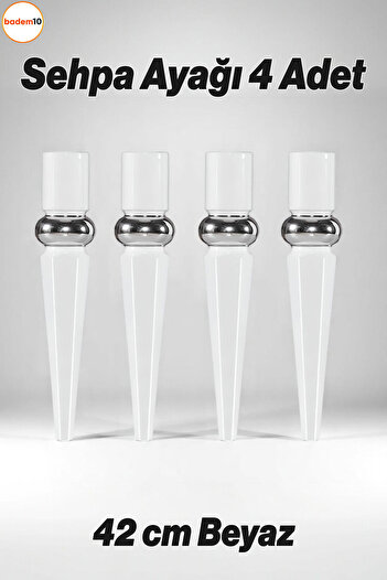 Badem10 Ellipse 4Pcs Coffee Table Leg 42cm Plastic White Table Foot Kitchen Coffee Table Desk Furniture Legs